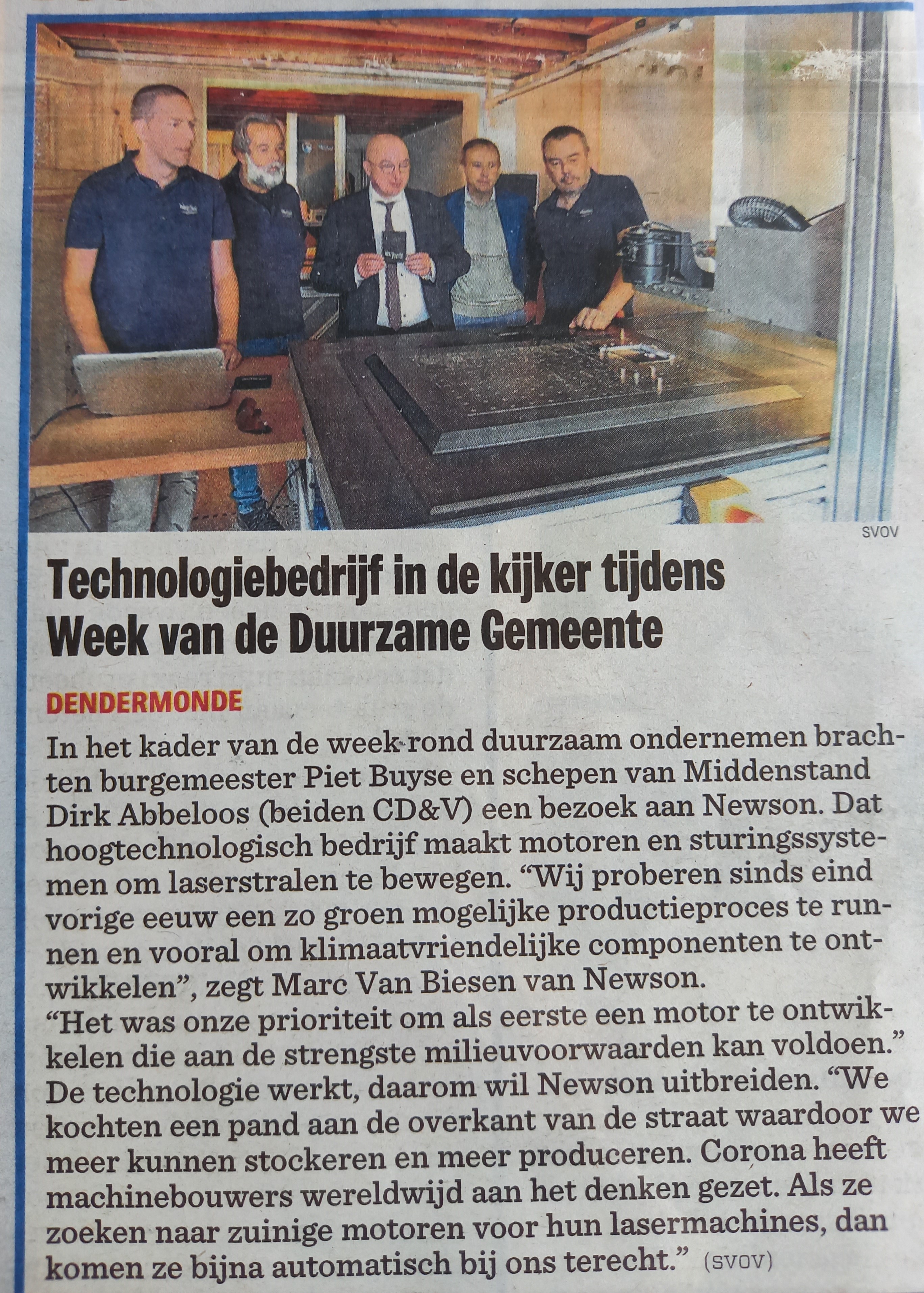article Het Nieuwsblad Sustainable Hero - hln